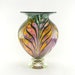 Hand Blown Art Glass Vase - Hyacinth Purple and Gold Amber
