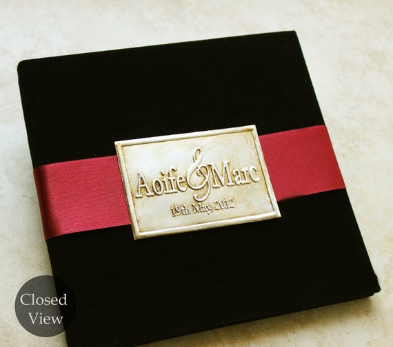 Items similar to Black velvet WEDDING INVITATION with inside pocket and