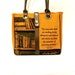 Hand Painted Handbag Book Bag Suede Christian Bible bag