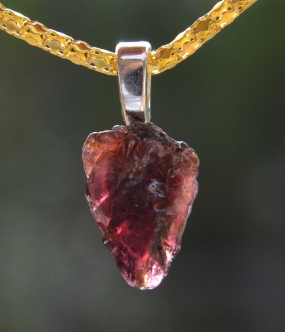 Rough Ruby Pendant & Necklace designer Hand made jewel RR03
