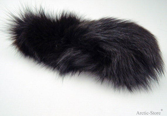 Russian Fur Scraps DARK BROWN Fox Tail BR93 Arctic by arcticstore