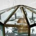 Vintage Brass and Glass Specimen or Candle Cloche Large