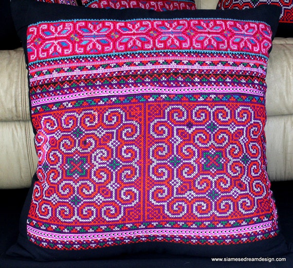 30 Colorful Vintage Embroidery Cross Stitch Hmong Floor