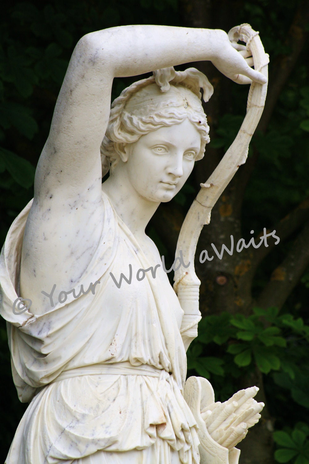 Roman Goddess Diana Statue in the Gardens of by YourWorldaWaits