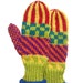 Mittens-Children's-Hand knit-Icelandic design-Seamless- Unique-original design-multi color-washable wool. 2 - FREE US SHIPPING