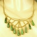 Jade Art Deco Bib Fringe Necklace