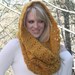 LAST ONE Chunky Cowl Scarf / The Rochdale / Hood Scarf Snood Honey Gold