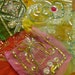 Sari borders, Sari Scraps, Vintage Sari's, 5 pieces