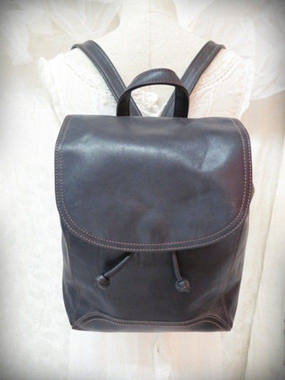 Luxury Black Leather Backpack Purse