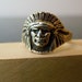 Vintage Silver Native American Indian Chief Head Ring