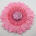 Breast Cancer Flower Hair Clip - Pink and White Flower - Pink Awareness Ribbon Hair Clip - Bottlecap Hair Bow