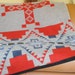 Navajo blanket, Pendleton wool, graphic geometrics, dorm room, picnic, cabin decor, grey, red, blue 67 x 56