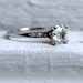 RESERVED - The Classic Vintage Platinum Diamond Engagement Ring - 0.97ct.