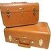 Vintage Train Case & Luggage Set - Carry On Travel Case Plane KEY INCLUDED