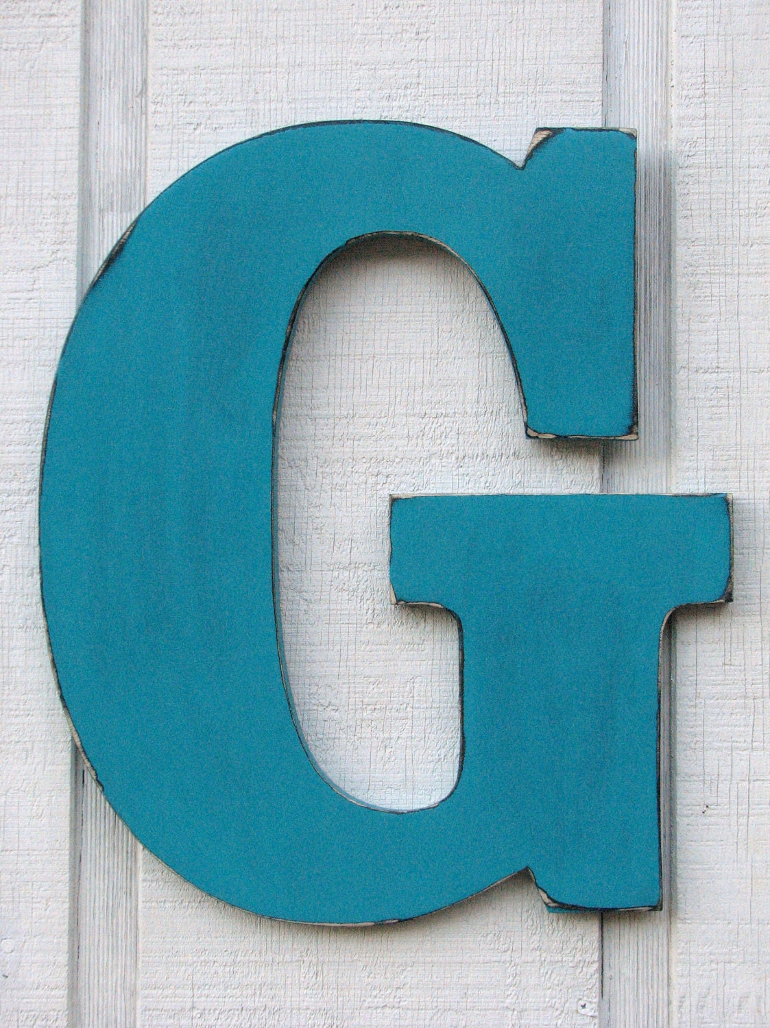 Guestbook Large Wall Letters Rustic Wooden Letter G Distressed