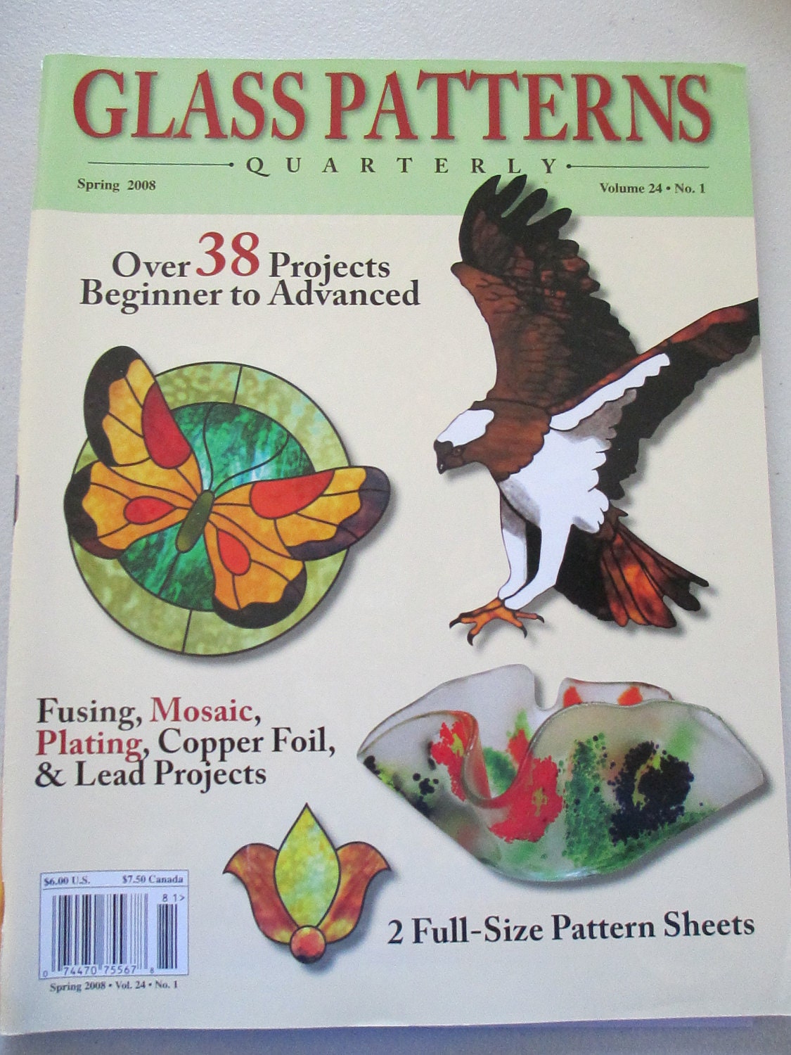 Stained Glass Pattern magazine back issue Glass Patterns