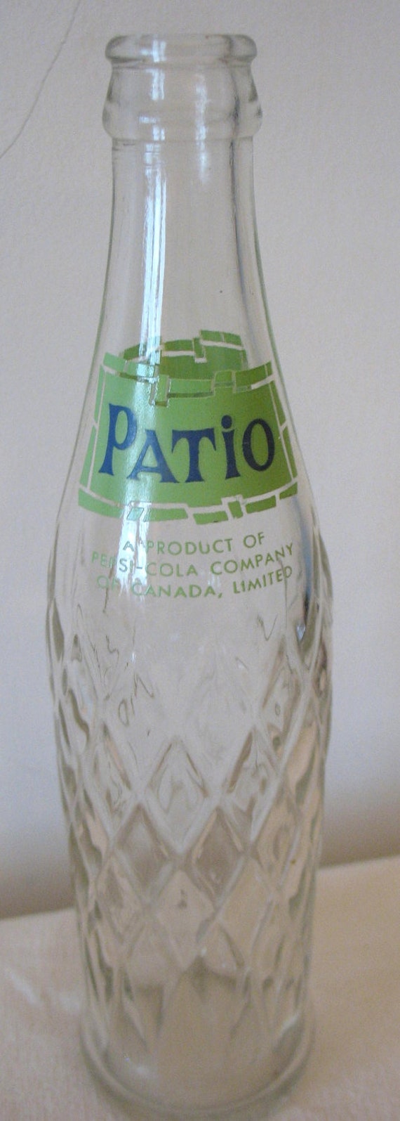 Vintage Painted Bottle Glass Vintage Painted Bottle Glass