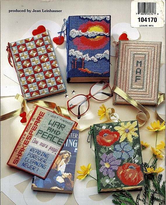 Book Covers in 10 mesh Plastic Canvas Pattern American School