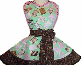 Tasty Pop-Tarts Apron-Pinup/Diner Style Apron --A Tie Me Up Aprons Exclusive