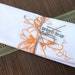 Set of 2 White and Orange Screen-Printed Flower Napkins