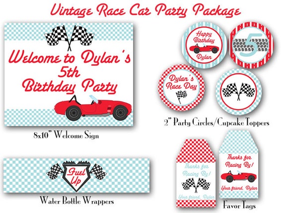 Free Printable Antique Car Party Decorations - Antique Cars Blog