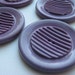 Uber Large Lilac Purple Carved Vintage Buttons - lot of 4
