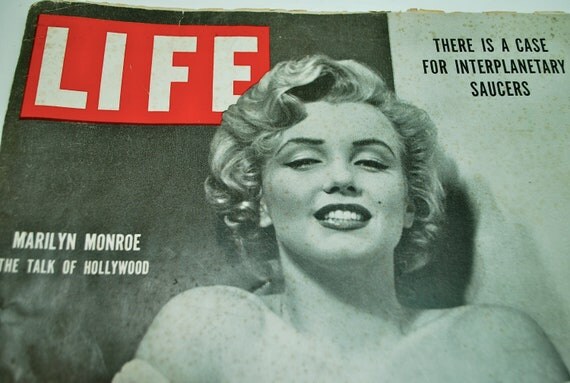 Marilyn Monroe And Ufo's Life Magazine 1952 By Sleepymousedesign