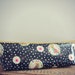 Pencil Case, Zipper Pouch, Laminated Linen Birds and Dots on Black