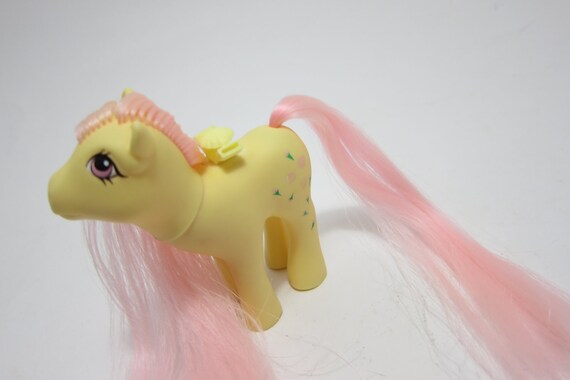 Vintage My Little Pony Flutter Pony Yellow Rosedust with Pink