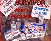 Apocalypse Zombie Survivor Package Printable DIY with Banner and Favors Il_170x135