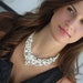 Bridal Jewelry, Bridal Necklace, Pearl Necklace, Swarovski crystal and pearl bridal necklace and earrings set (Barona)