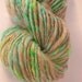 Tropical mist - Hand spun yarn. Hand dyed . Aqua, green, grey.19 micron superwash merino and natural grey fleece.