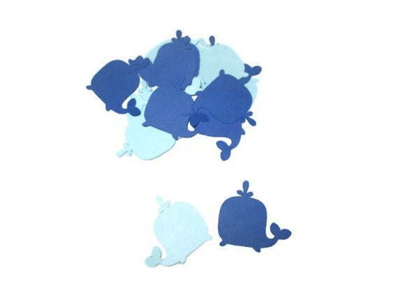 100 Piece Whale Confetti - Ahoy It's a Boy, Whale Themed Showers, Happy Birthday,Under the Sea theme Il_570xn