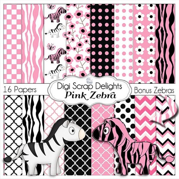 pink zebra clip art free - photo #44