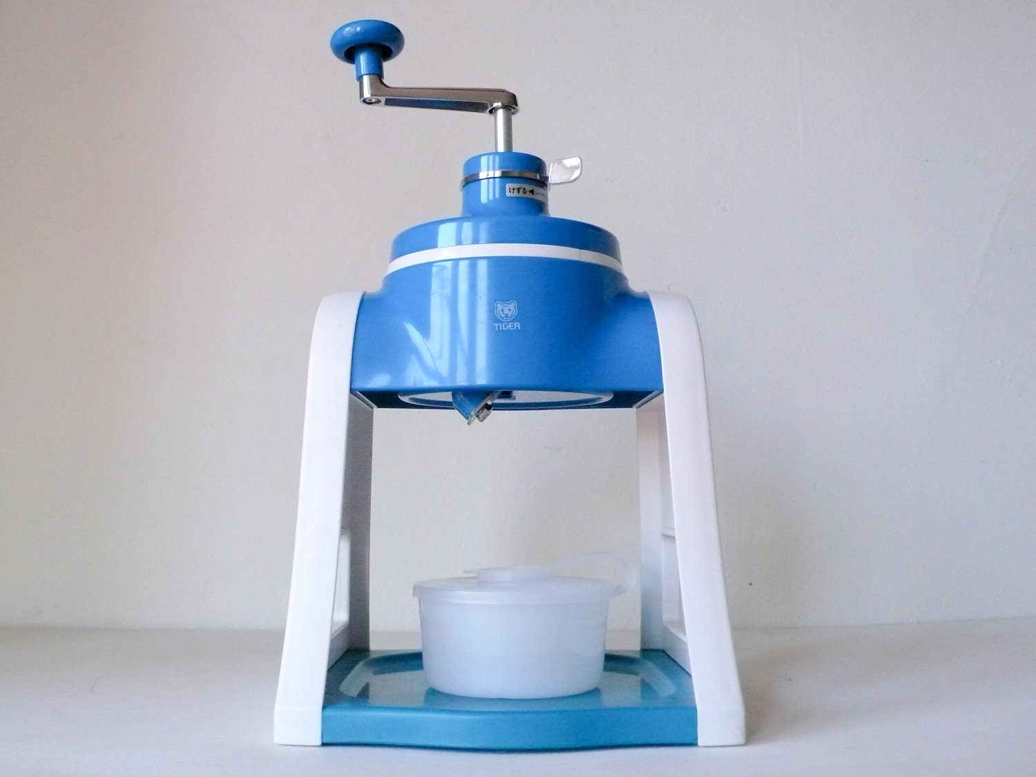 Japanese Ice Shaver Vintage Snow Cone Machine w/ cup