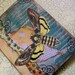 OOAK Art Collage and Ink Card - Death's Head Moth