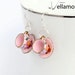 Delicate sterling silver with pink teacup / coffee cup earrings, porcelain, fashion earrings