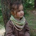 Knitted tube scarf for stylish girl - Green