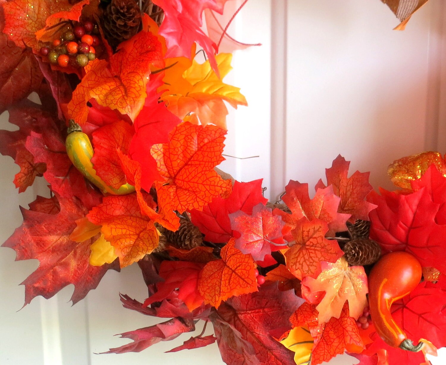 CLEARANCE Fall Wreath Autumn Wreath by WeddingsAndWreaths