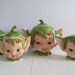 Four Piece Lefton Green Pixie Christmas Elf Ceramic Tea Set