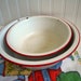 A Bit of Country in the Kitchen. Charming Enamel Bowl Set. 2 piece set.