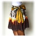 Burn Orange and Brown Mini Skirt with sash Belt