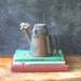 Antique Miners Oil Wick Teapot Lamp Copper And Zinc Hand Held