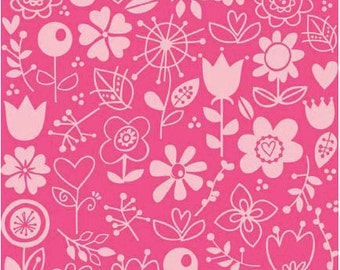 Sunny Happy Skies, Pink Floral 1 yard cut Riley Blake Designs