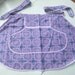 SALE Vintage Swedish 1970s apron in purple and blue