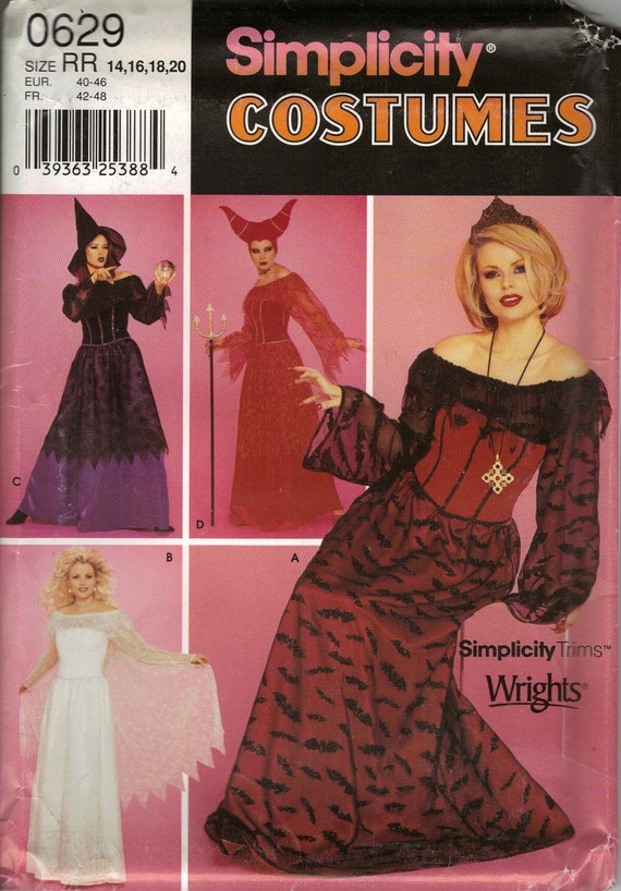 Simplicity Costume Sewing Pattern 0629 or 0654 Misses'