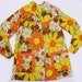 Trippy Hippy 1960s Groovy Flower Power Artist Smock Button Tunic