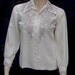 SALE - 70s Chinese vintage 'Peony' cream embroidered silk blouse shirt, B32"