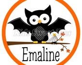 Its a bat....its and owl....- personalized - digital image - Halloween - Fall - Autumn Il_170x135