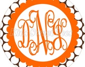 Fall monogram polka dots design girlie- personalized - digital image - Fall - Autumn Il_170x135